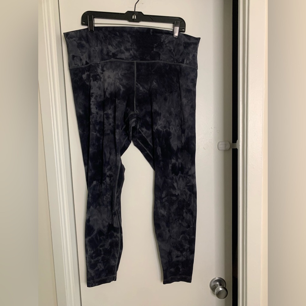 Lululemon wunder train high-rise tight diamon dye blue size xxl